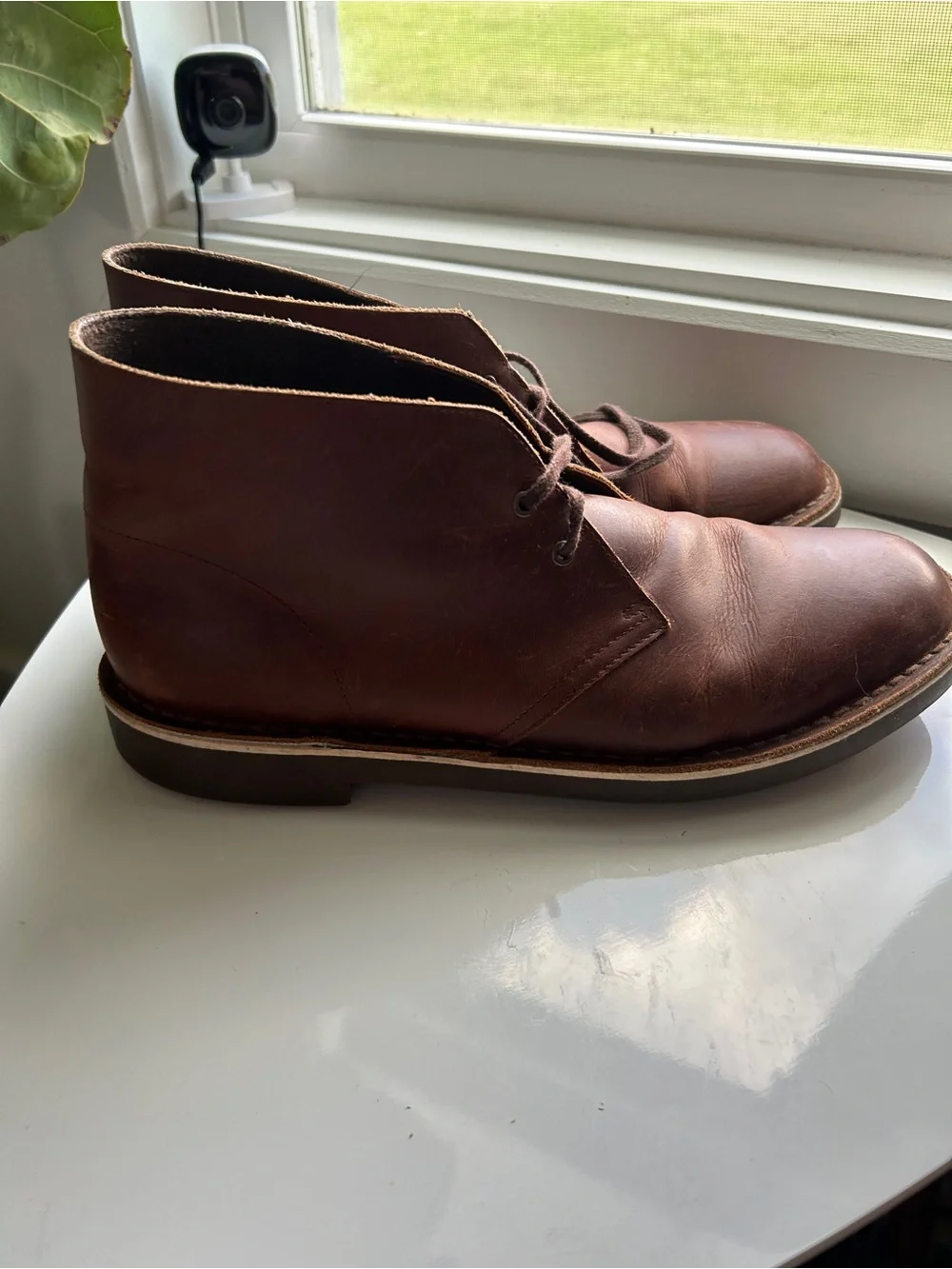 Clarks Bushacre 2 Brown Leather Chukka Boots – Men’s 11